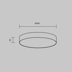 MAYTONI Lampa sufitowa Zon 90W LED 7410lm 3000K 90 CRI  C032CL-90W3K-RD-W