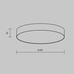 MAYTONI Lampa sufitowa Zon 45W LED 2880lm 3000K 90 CRI  C032CL-45W3K-RD-MG