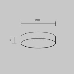 MAYTONI Lampa sufitowa Zon 36W LED 2220lm 3000K 90 CRI  C032CL-36W3K-RD-MG