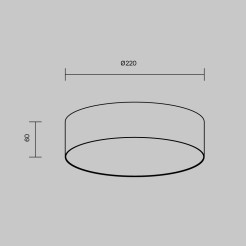 MAYTONI Lampa sufitowa Zon 24W LED 1420lm 3000K 90 CRI  C032CL-24W3K-RD-MG