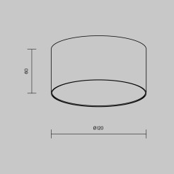 MAYTONI Lampa sufitowa Zon 12W LED 560lm 3000K 90 CRI  C032CL-12W3K-RD-B