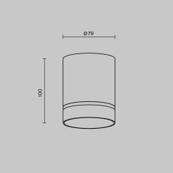 MAYTONI Spot reflektor sufitowy 1punktowy Natynkowy Orlo 9W LED 300lm 4000K 90 CRI C085CL-9W4K-B