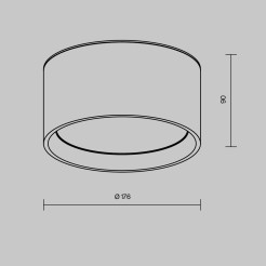 MAYTONI Spot reflektor sufitowy 1punktowy Natynkowy Hydra 15W LED 1270lm 3000K 90 CRI C090CL-15W3K-MG