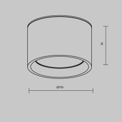 MAYTONI Spot reflektor sufitowy 1punktowy Natynkowy Hydra 10W LED 740lm 3000K 90 CRI C090CL-10W3K-W