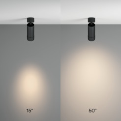 MAYTONI Spot reflektor sufitowy 1punktowy Natynkowy Focus Zoom 12W LED 890lm 4000K 90 CRI C055CL-L12W4K-Z-B