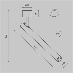 MAYTONI Spot reflektor sufitowy 1punktowy Natynkowy Focus T 6W LED 290lm 3000K 90 CRI C141CL-L300-6W3K-W