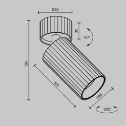 MAYTONI Lampa sufitowa Calipso 10W GU10 C108CL-01-GU10-BS