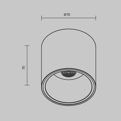 MAYTONI Spot reflektor sufitowy 1punktowy Natynkowy Alfa LED 12W LED 900lm 4000K 90 CRI C064CL-L12B4K