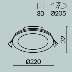 MAYTONI Spot reflektor sufitowy 1-punktowy wbudowany Stockton 18W LED 1880lm 3000-6000K 80 CRI DL017-6-L18W3-4-6K