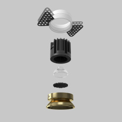 MAYTONI Spot reflektor sufitowy 1punktowy Wbudowany Round 7W LED 480lm 3000K 90 CRI DL058-7W3K-TRS-BS