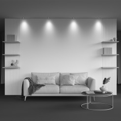 MAYTONI Spot reflektor sufitowy 1punktowy Wbudowany Round 7W LED 450lm 3000K 90 CRI DL058-7W3K-TRS-B