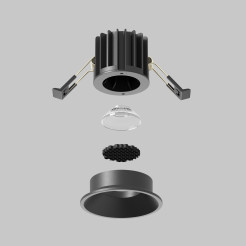 MAYTONI Spot reflektor sufitowy 1punktowy Wbudowany Round 7W LED 450lm 3000K 90 CRI DL058-7W3K-B