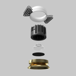 MAYTONI Spot reflektor sufitowy 1punktowy Wbudowany Round 12W LED 920lm 3000K 90 CRI DL058-12W3K-TRS-BS