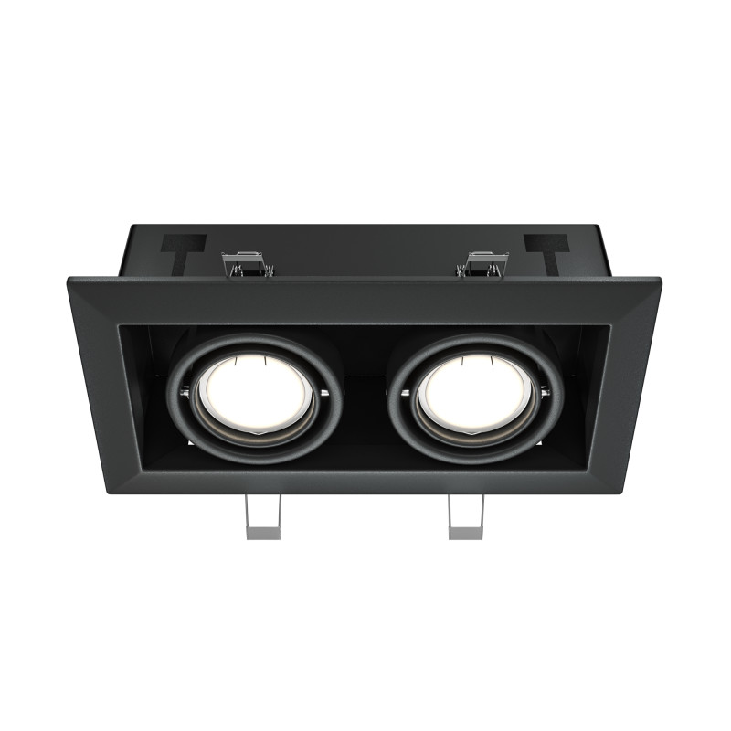 MAYTONI Spot reflektor sufitowy 2punktowy wbudowany Obrotowy Metal Modern 10W GU10 DL008-2-02-B