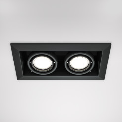 MAYTONI Spot reflektor sufitowy 2punktowy wbudowany Obrotowy Metal Modern 10W GU10 DL008-2-02-B