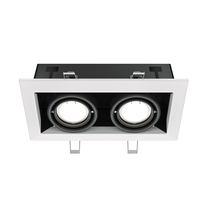 MAYTONI Spot reflektor sufitowy 2punktowy wbudowany Obrotowy Metal Modern 10W GU10 DL008-2-02-W