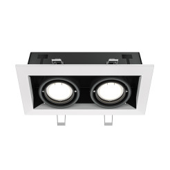 MAYTONI Spot reflektor sufitowy 2punktowy wbudowany Obrotowy Metal Modern 10W GU10 DL008-2-02-W