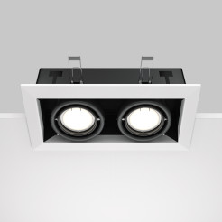 MAYTONI Spot reflektor sufitowy 2punktowy wbudowany Obrotowy Metal Modern 10W GU10 DL008-2-02-W