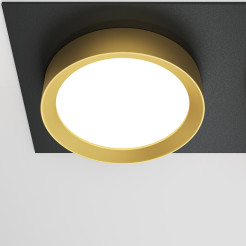 MAYTONI Spot reflektor sufitowy 2punktowy Wbudowany Hoop 12W GX53 DL086-02-GX53-SQ-BG