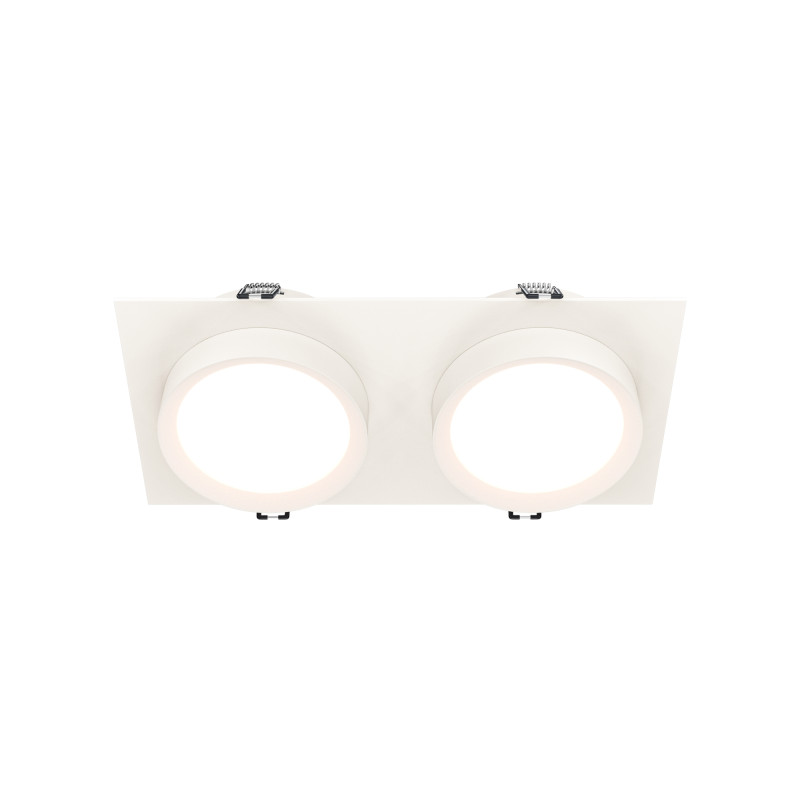 MAYTONI Spot reflektor sufitowy 2punktowy Wbudowany Hoop 12W GX53 DL086-02-GX53-SQ-W