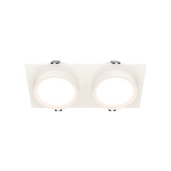 MAYTONI Spot reflektor sufitowy 2punktowy Wbudowany Hoop 12W GX53 DL086-02-GX53-SQ-W