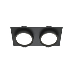 MAYTONI Spot reflektor sufitowy 2punktowy Wbudowany Hoop 12W GX53 DL086-02-GX53-SQ-B
