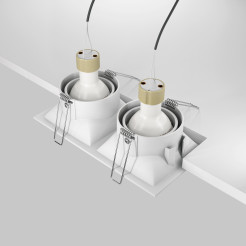 MAYTONI Spot reflektor sufitowy 2punktowy Wbudowany Obrotowy Dot 10W GU10 DL029-2-02W