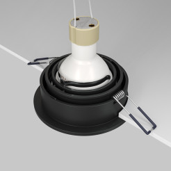 MAYTONI Spot reflektor sufitowy 1punktowy Wbudowany Obrotowy Atom 10W GU10 DL025-2-01B