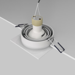 MAYTONI Spot reflektor sufitowy 1punktowy Wbudowany Obrotowy Atom 10W GU10 DL024-2-01W