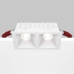 MAYTONI Spot reflektor sufitowy 1punktowy Wbudowany Alfa LED 20W LED 1100lm 4000K 90 CRI DL043-02-10W4K-SQ-W