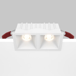 MAYTONI Spot reflektor sufitowy 1punktowy Wbudowany Alfa LED 20W LED 1000lm 3000K 90 CRI DL043-02-10W3K-SQ-W