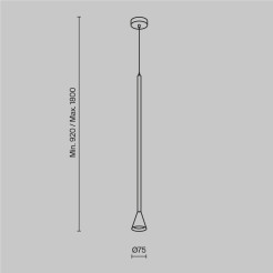MAYTONI Lampa wisząca Arrow 10W GU10 P064PL-01G