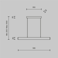 MAYTONI Lampa wisząca Step 30W LED 900lm 3000K 80 CRI  P010PL-L30B