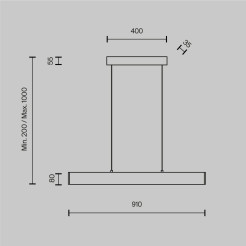 MAYTONI Lampa wisząca Step 23W LED 1500lm 3000K 80 CRI  P010PL-L23W