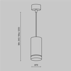 MAYTONI Lampa wisząca Orlo 12W LED 560lm 4000K 90 CRI  P085PL-12W4K-B