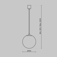 MAYTONI Lampa wisząca Luna 5W LED 300lm 3000K 90 CRI  P039PL-5W3K-10-B