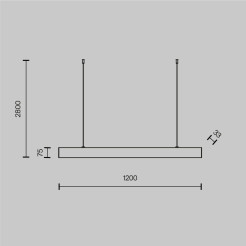 MAYTONI Lampa wisząca BASIS 40W LED 3040lm 4000K 90 CRI  P051PL-L40W4K