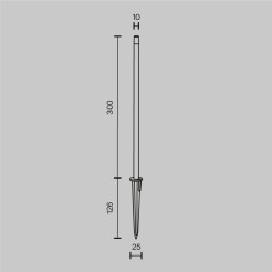 MAYTONI Słupek oświetleniowy Spear 1W LED 50lm 3000K 80 CRI  O441FL-L1GF3K