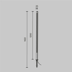 MAYTONI Słupek oświetleniowy Pole 18W LED 1000lm 3000K 80 CRI  O440FL-L18GF3K
