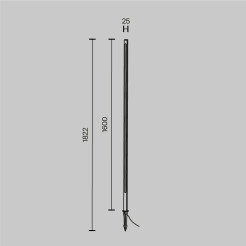 MAYTONI Słupek oświetleniowy Pole 24W LED 1200lm 3000K 80 CRI  O440FL-L24GF3K