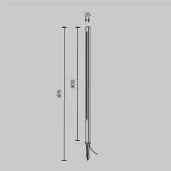 MAYTONI Słupek oświetleniowy Pole 12W LED 600lm 3000K 80 CRI  O440FL-L12GF3K