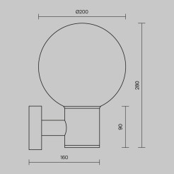 MAYTONI Lampa ścienna (kinkiet) Bold 60W E27 O598WL-01B