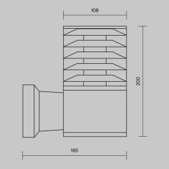 MAYTONI Lampa ścienna (kinkiet) Bronx 60W E27 O576WL-01B
