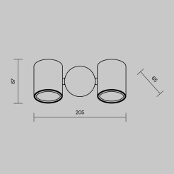 MAYTONI Lampa ścienna (kinkiet) Wall Street 50W GU10 O010WL-02B