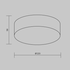 MAYTONI Lampa sufitowa Zon IP 30W LED 2200lm 3000K 80 CRI  O431CL-L30B3K