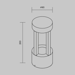MAYTONI Lampa ścienna (kinkiet) Vint 9W LED 450lm 3000K 80 CRI  O458WL-L9GF3K