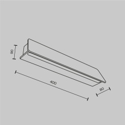 MAYTONI Lampa ścienna (kinkiet) Trupp 10W LED 550lm 3000K 80 CRI  O429WL-L10GF3K