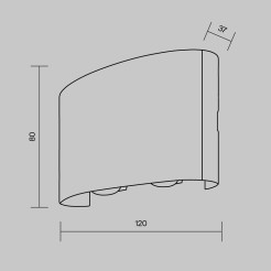 MAYTONI Oświetlenie architektoniczne Strato 4W LED 400lm 3000K 80 CRI  O417WL-L4W3K