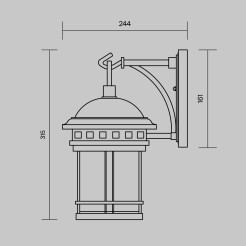 MAYTONI Lampa ścienna (kinkiet) Salamanca 60W E27 O031WL-01BR