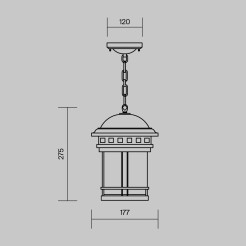 MAYTONI Lampa wisząca Salamanca 60W E27 O031PL-01BR